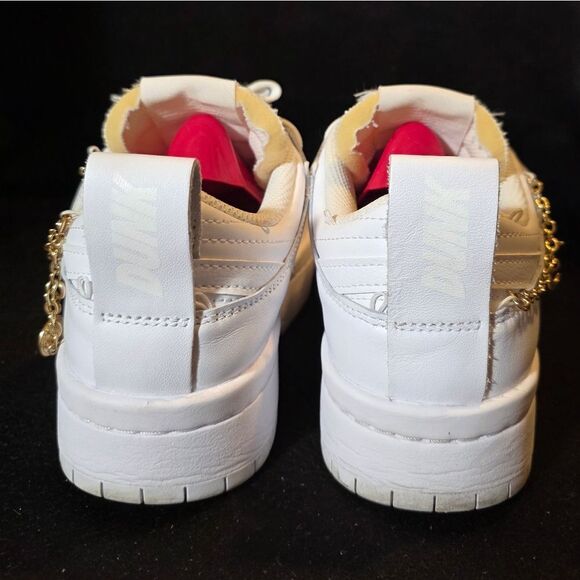Nike White Women's Shoes with Gold Accents - Picture 6 of 9